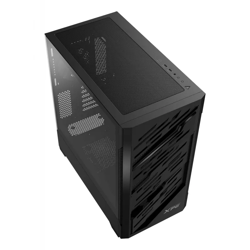 XPG STARKER AIR BTF Mid-Tower musta, Midi Tower, PC, musta, ATX, EATX, micro ATX, Mini-ITX, SPCC, karkaistu lasi, pelaaminen