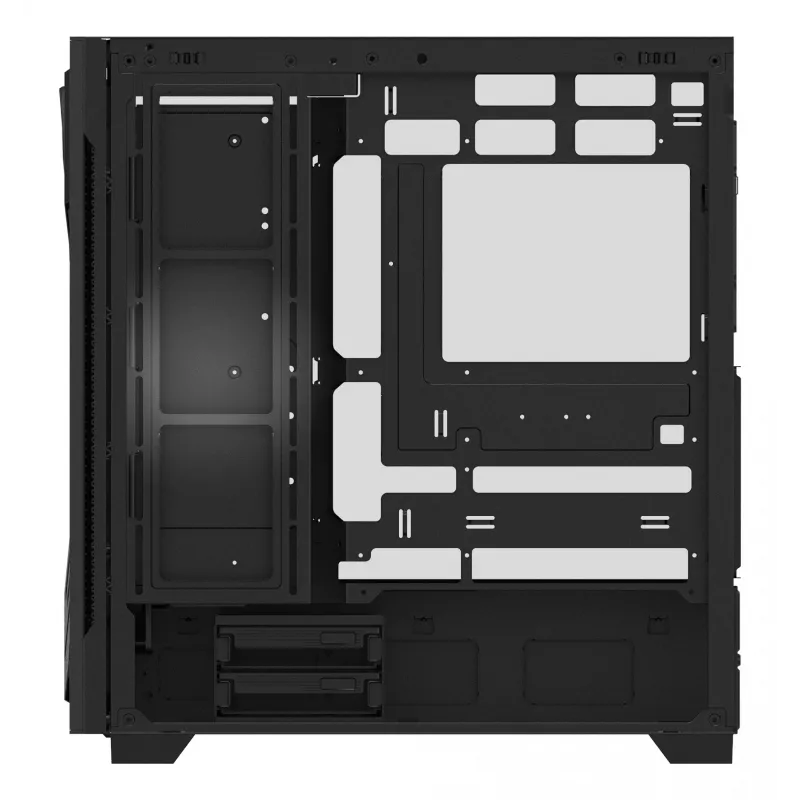 XPG STARKER AIR BTF Mid-Tower musta, Midi Tower, PC, musta, ATX, EATX, micro ATX, Mini-ITX, SPCC, karkaistu lasi, pelaaminen