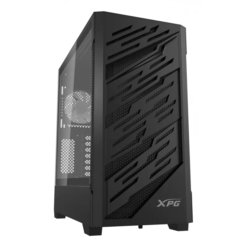 XPG STARKER AIR BTF Mid-Tower musta, Midi Tower, PC, musta, ATX, EATX, micro ATX, Mini-ITX, SPCC, karkaistu lasi, pelaaminen