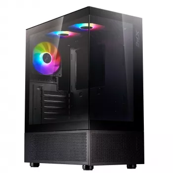 XPG INVADER X MINI KOMPAKTI MID-TOWER -KOTELO musta, Midi Tower, PC, musta, ATX, micro ATX, Mini-ITX, SPCC, 16,6 cm