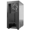 XPG Invader X Mini Midi Tower -tietokonekotelo, ATX/Micro-ATX/Mini-ITX, karkaistu lasi, 5 x 120 mm ARGB-tuuletinta, USB-C, ilman virtalähdettä, musta