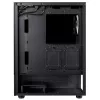 XPG Invader X Mini Midi Tower -tietokonekotelo, ATX/Micro-ATX/Mini-ITX, karkaistu lasi, 5 x 120 mm ARGB-tuuletinta, USB-C, ilman virtalähdettä, musta