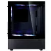 XPG Invader X Mini Midi Tower -tietokonekotelo, ATX/Micro-ATX/Mini-ITX, karkaistu lasi, 5 x 120 mm ARGB-tuuletinta, USB-C, ilman virtalähdettä, musta