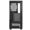 XPG Invader X Mini Midi Tower -tietokonekotelo, ATX/Micro-ATX/Mini-ITX, karkaistu lasi, 5 x 120 mm ARGB-tuuletinta, USB-C, ilman virtalähdettä, musta
