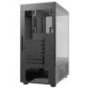 XPG Invader X Mini Midi Tower -tietokonekotelo, ATX/Micro-ATX/Mini-ITX, karkaistu lasi, 5 x 120 mm ARGB-tuuletinta, USB-C, ilman virtalähdettä, musta