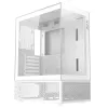 XPG Invader X Mini Midi Tower -tietokonekotelo, ATX/Micro-ATX/Mini-ITX, lasipaneelit, 5 x 120 mm ARGB-tuuletinta, USB-C, ilman virtalähdettä, valkoinen