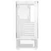 XPG Invader X Mini Midi Tower -tietokonekotelo, ATX/Micro-ATX/Mini-ITX, lasipaneelit, 5 x 120 mm ARGB-tuuletinta, USB-C, ilman virtalähdettä, valkoinen