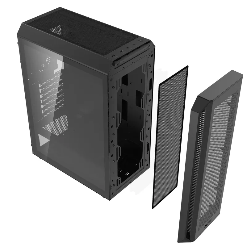 XPG VALOR AIR PLUS MID-TOWER -kotelo musta, Midi Tower, PC, musta, ATX, micro ATX, Mini-ITX, SPCC, 16 cm