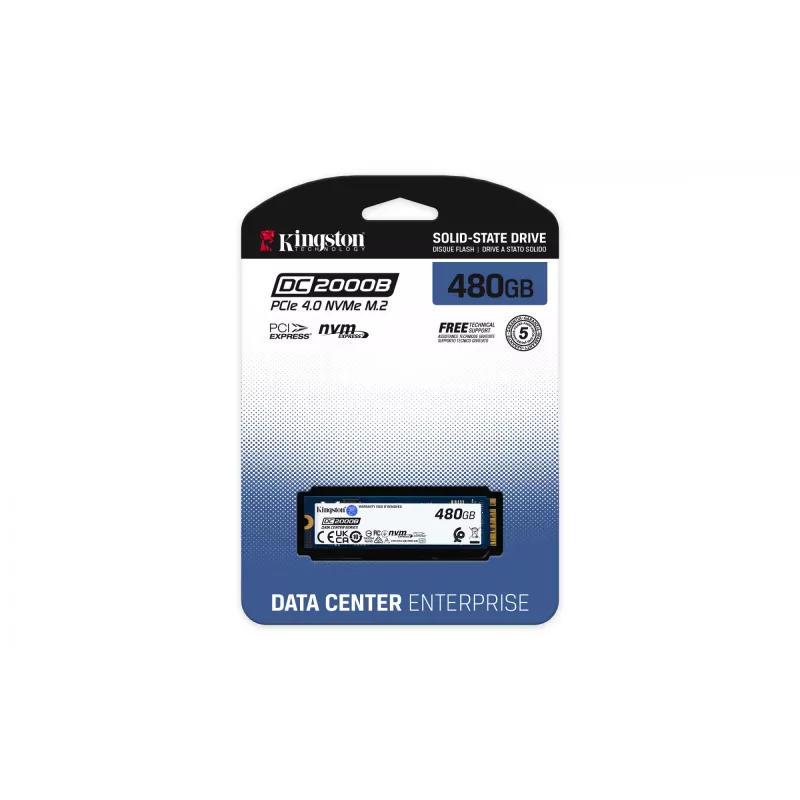 Kingston Technology 480G DC2000B PCIe 4.0 M.2 2280 yritys-SSD