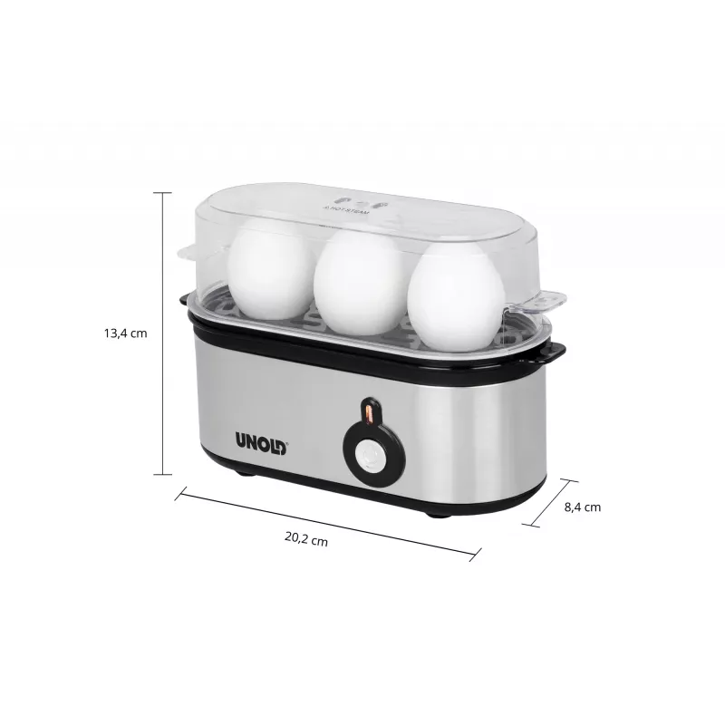 Unold 38610 munankeitin 3 munaa 210 W ruostumaton teräs