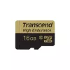 Flash-muisti Transcend 16GB MicroSDHC Class 10 adapterilla