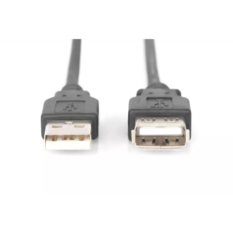 DIGITUS ASSMANN USB 2.0 jatkokaapeli, Type-A M/F, 5m USB 2.0 yhteensopiva musta