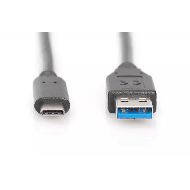 DIGITUS ASSMANN USB Type-C liitäntäkaapeli, Type-C - A M/M, 1m Super Speed musta