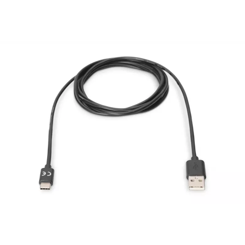 DIGITUS ASSMANN USB Type-C liitäntäkaapeli, Type-C - A M/M, 1m Super Speed musta