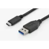 DIGITUS ASSMANN USB Type-C liitäntäkaapeli, Type-C - A M/M, 1m Super Speed musta
