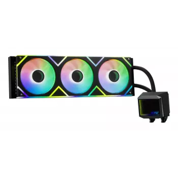 XPG LEVANTE II 360 musta, all-in-one-nestekylmä, 12 cm, musta