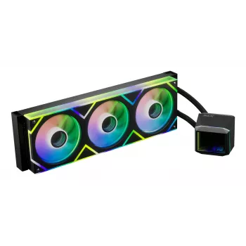 XPG LEVANTE II 360 musta, all-in-one-nestekylmä, 12 cm, musta