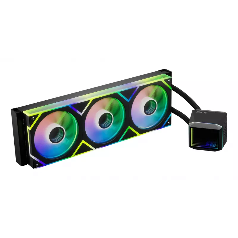 XPG LEVANTE II 360 musta, all-in-one-nestekylmä, 12 cm, musta