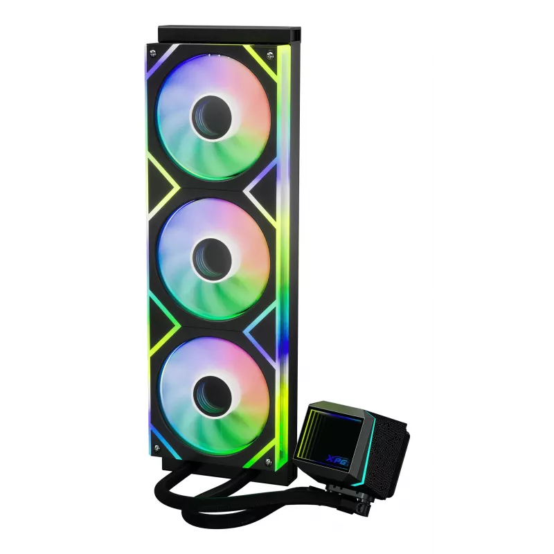 XPG LEVANTE II 360 musta, all-in-one-nestekylmä, 12 cm, musta