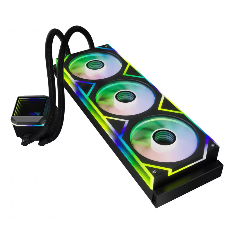 XPG LEVANTE II 360 musta, all-in-one-nestekylmä, 12 cm, musta