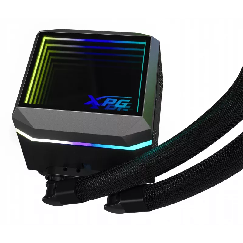 XPG LEVANTE II 360 musta, all-in-one-nestekylmä, 12 cm, musta