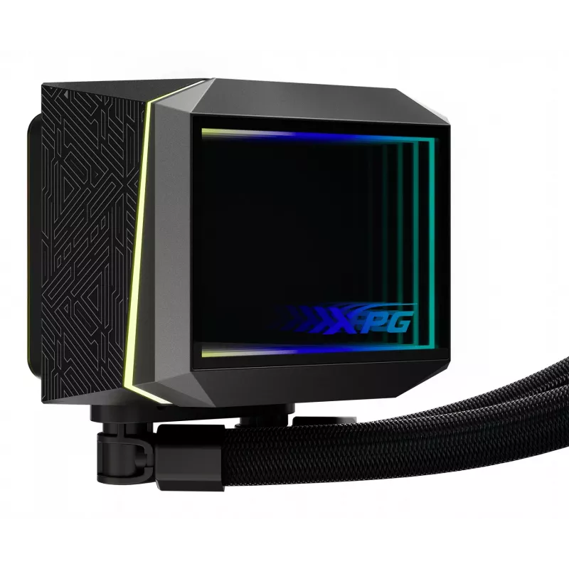XPG LEVANTE II 360 musta, all-in-one-nestekylmä, 12 cm, musta