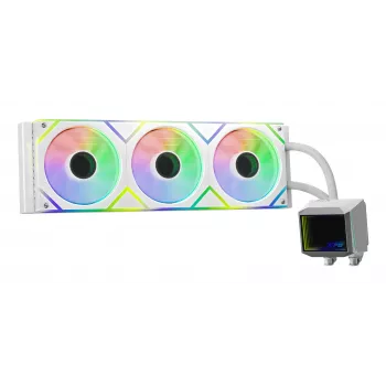 XPG LEVANTE II 360 valkoinen, all-in-one-vesijäähdytys, 12 cm, valkoinen