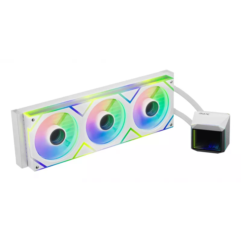 XPG LEVANTE II 360 valkoinen, all-in-one-vesijäähdytys, 12 cm, valkoinen