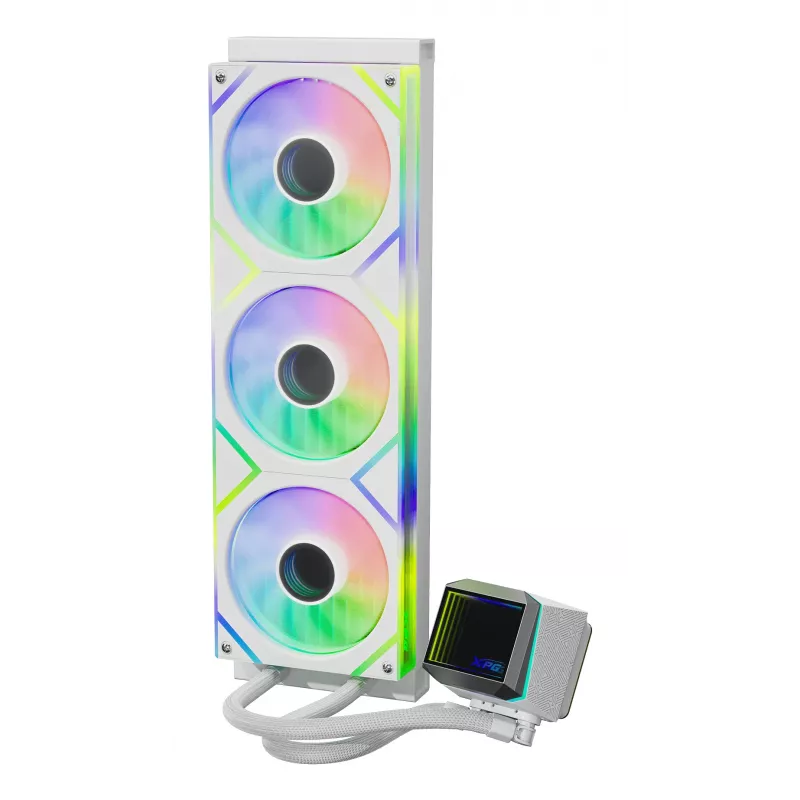 XPG LEVANTE II 360 valkoinen, all-in-one-vesijäähdytys, 12 cm, valkoinen