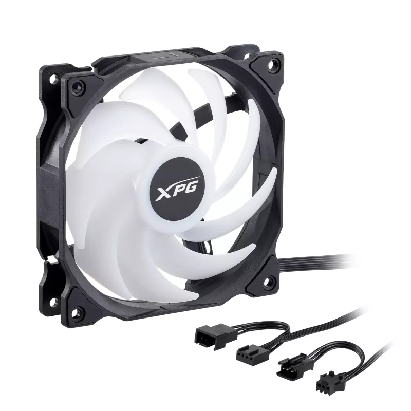 XPG VENTO 120 ARGB PWM musta, tuuletin, 12 cm, 300 kierr./min, 1850 kierr./min, musta