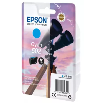 Värikasetti Epson 502 syaani C13T02V24010