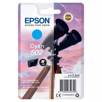 Värikasetti Epson 502 syaani C13T02V24010