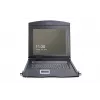DIGITUS Modularized 43,2 cm (17 inch) TFT-konsoli 8-porttisella KVM:llä, RAL 9005 musta – Qwertz, US