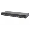 DIGITUS Modularized 43,2 cm (17 inch) TFT-konsoli 8-porttisella KVM:llä, RAL 9005 musta – Qwertz, US