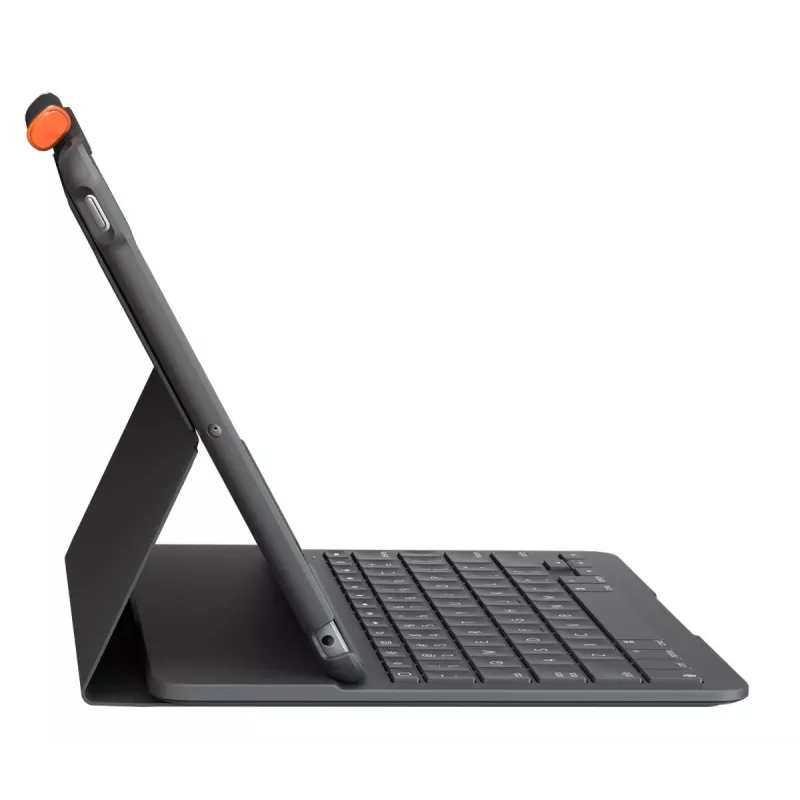 LOGITECH Slim Folio iPad 7. sukupolvelle grafiitti Qwertz saksa