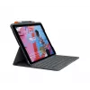 LOGITECH Slim Folio iPad 7. sukupolvelle grafiitti Qwertz saksa