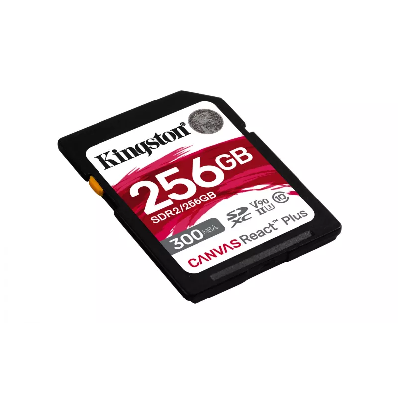 Kingston Technology 256 GB Canvas React Plus SDXC UHS-II 300R/260W U3 V90 Full HD/4K/8K:lle
