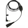 Jabra QD - 3,5 mm vastauspainikkeella Alcatelille, kaapeli, musta