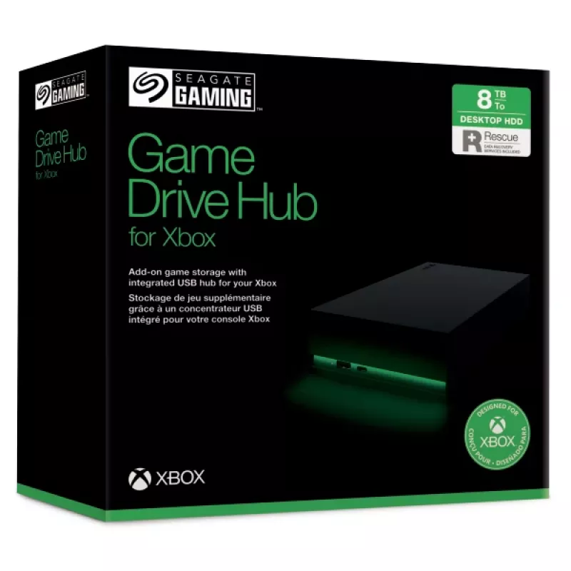 Seagate Game Drive Hub for Xbox ulkoinen kiintolevy 8 TB USB Type-A / USB Type-C 3.2 Gen 1 (3.1 Gen 1) musta