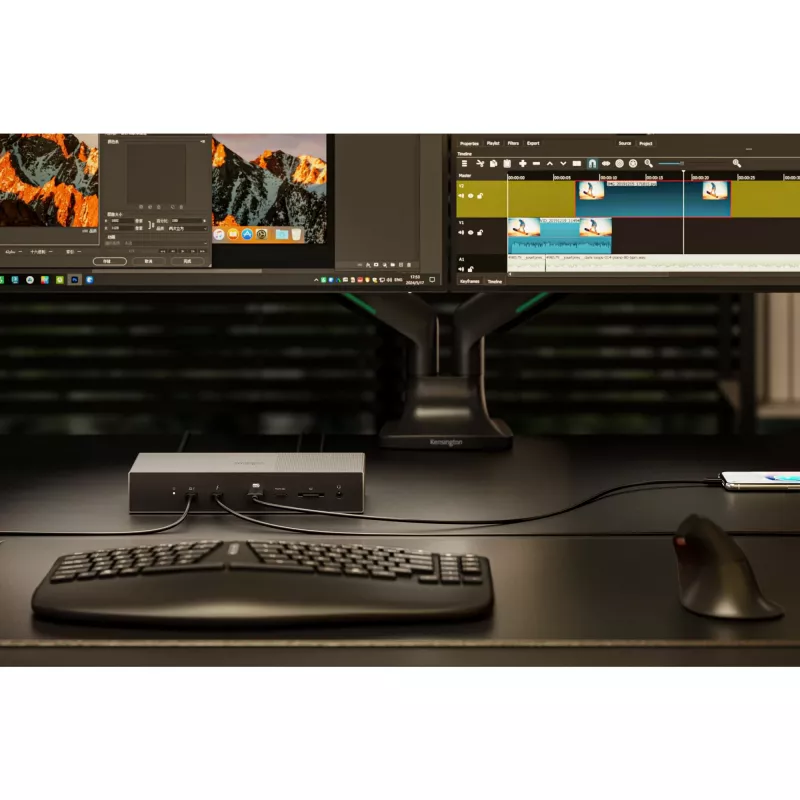 Kensington SD5000T5 EQ Thunderbolt 5 Triple 4K telakointiasema 140W PD - Windows/macOS