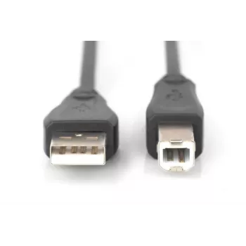DIGITUS ASSMANN USB 2.0 -liitäntäkaapeli, Type-A - B M/M, 5m USB 2.0 -yhteensopiva musta
