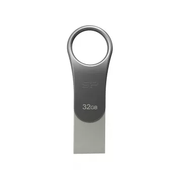 SILICON POWER Mobile C80 – 32 GB Dual-USB-muistitikku – Type-C / Type-A – harmaa