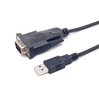 Equip USB-A -sarjakaapeli (DB9), M/M 1,5m, musta, 1,5 m, USB Type-A, DB-9, uros, uros