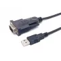 Equip USB-A -sarjakaapeli (DB9), M/M 1,5m, musta, 1,5 m, USB Type-A, DB-9, uros, uros