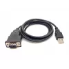 Equip USB-A -sarjakaapeli (DB9), M/M 1,5m, musta, 1,5 m, USB Type-A, DB-9, uros, uros