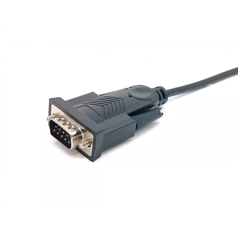 Equip USB-A -sarjakaapeli (DB9), M/M 1,5m, musta, 1,5 m, USB Type-A, DB-9, uros, uros