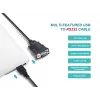 Equip USB-A -sarjakaapeli (DB9), M/M 1,5m, musta, 1,5 m, USB Type-A, DB-9, uros, uros