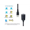 Equip USB-A -sarjakaapeli (DB9), M/M 1,5m, musta, 1,5 m, USB Type-A, DB-9, uros, uros