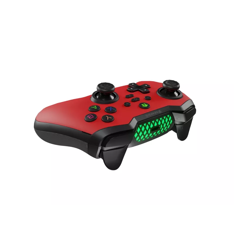 GENESIS Mangan 400 Red Bluetooth -peliohjain analoginen / digitaalinen Android, MAC, Nintendo Switch, PC, iOS