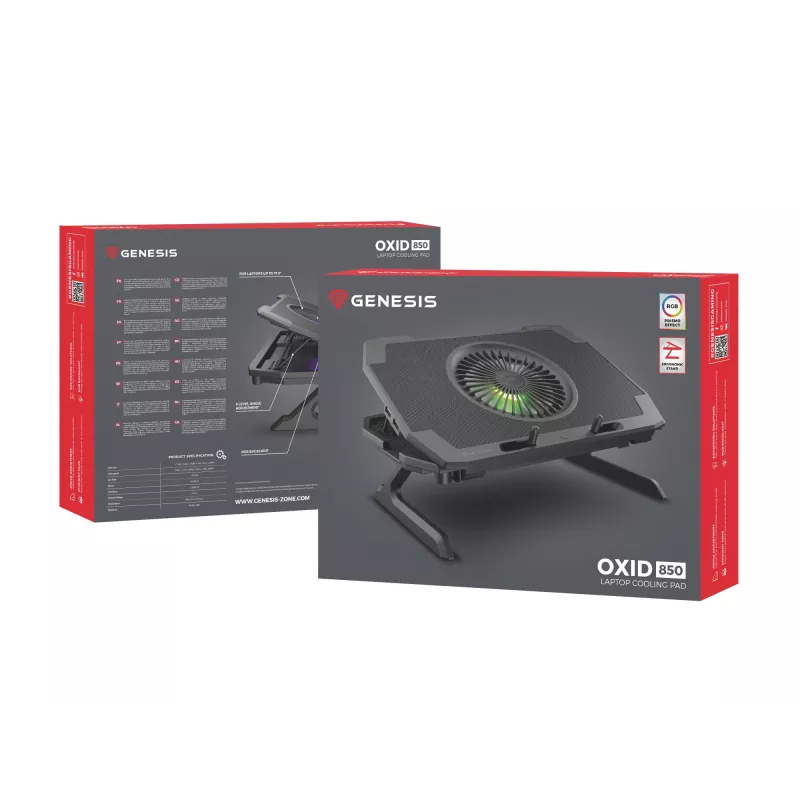 GENESIS Oxid 850 -kannettavan jäähdytysalusta 43,9 cm (17,3